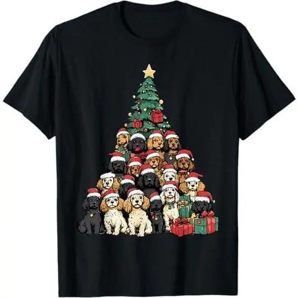 Cocker Spaniel Santa Christmas Tree Xmas Dog Lover Pajama T-Shirt