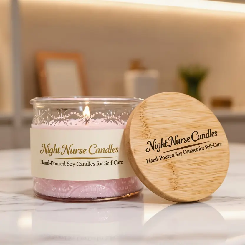 Blush Petal Flower Fragrance Hand-Poured Soy Candle, Coconut Wax-Blend, Aroma-Boosting Light for Home Decor, Home Supplies, Scented
