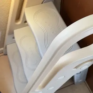 Dripex Foldable 3-Step Stool with Handles, Adjustable Toddler Step Stool for Bathroom Sink, Potty Training & Kitchen Helper Plastic Ladder for Kids