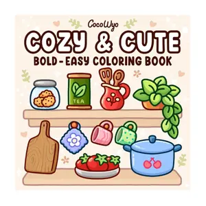 Cozy & Cute: Coloring Book for Adults and Teens, Bold and Easy Designs for Relaxation with Hygge Inspirations (Bold & Easy Coloring)