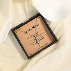 Infinity Necklace Forever Love Gift for Mom – Mother’s Day Jewelry with Engraved Message Box, Name Engraved Pendant, Dainty Fashion Jewelry, Gifts for Women, Womens Gifts, Necklaces for Women, Mom Birthday Gifts