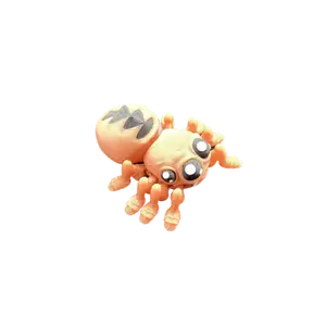 Articulated Jumping Spider Fidget Toy Cute Spooky Desk Buddy with Large Eyes and Bendable Legs