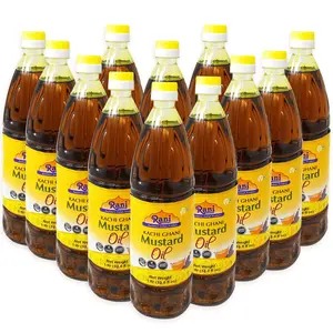 Rani Mustard Oil (Kachi Ghani) 33.8 Ounce (1 Liter) Pack of 12, NON-GMO | Gluten Free | Vegan | 100% Natural (Copy)