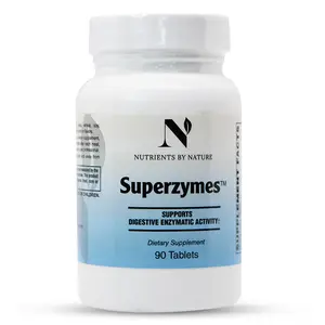 Nutrients by Nature Superzymes Supports Digestive Enzymatic Activity Dietary Supplements Healthcare Vitamin