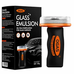 Glass Oil Film Remover for Car Windshields and Windows, Glass Oil Film Eraser Wand, Removes Oil Film & Smudges, Quick Effective Automotive Oil Film Cleaning Brush, Improve Windshield Clarity for Safe Driving