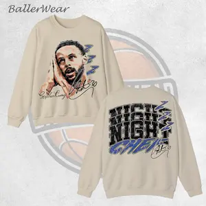CURRY CHEF NIGHT NIGHT NIGHT TEE, Hiphop Retro Vintage 90s Graphic Basketball Shirt, Basketball Fan, Sports Team Streetwear, Basketball Fan Gifts