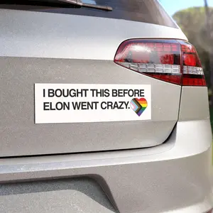 Car Magnet: I Bought This Before Elon Went Crazy With Equality Heart