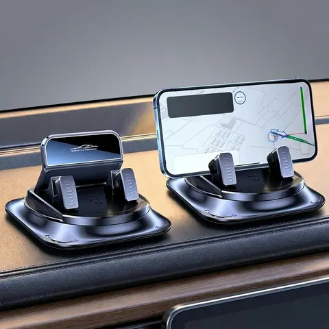 Father’s Day Gift Universal Car Cell Phone Mount - Powerful Suction Base, Silicone Pad, No-Tool Dashboard Setup, 360° Swivel, Adjustable Viewing Angle, Anti-Slip Stand, Safe Driving Navigation Holder, Compatible with Most Smartphones, Car Accessory, Cell