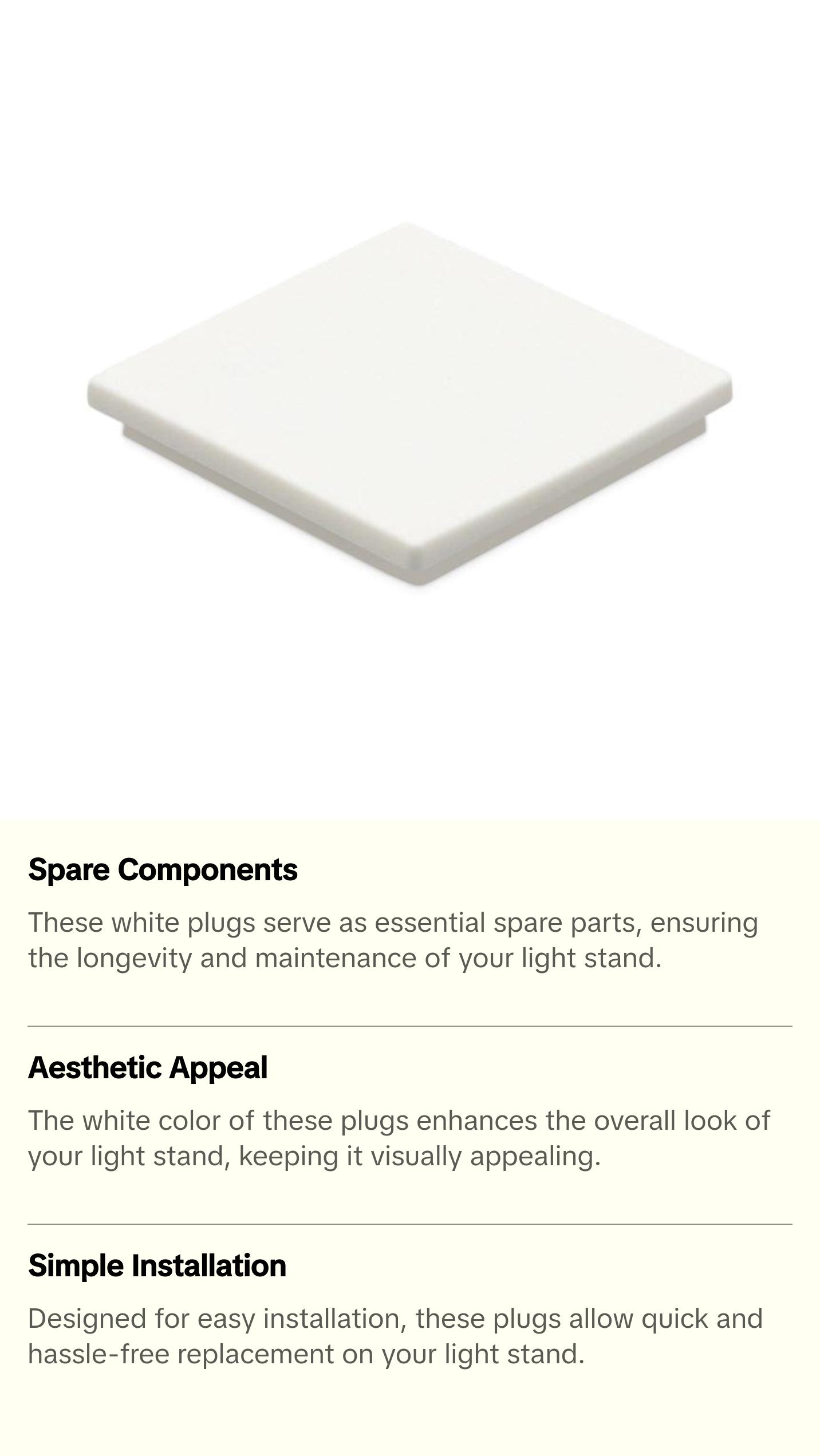 White Plug for iHarvest Light Stand