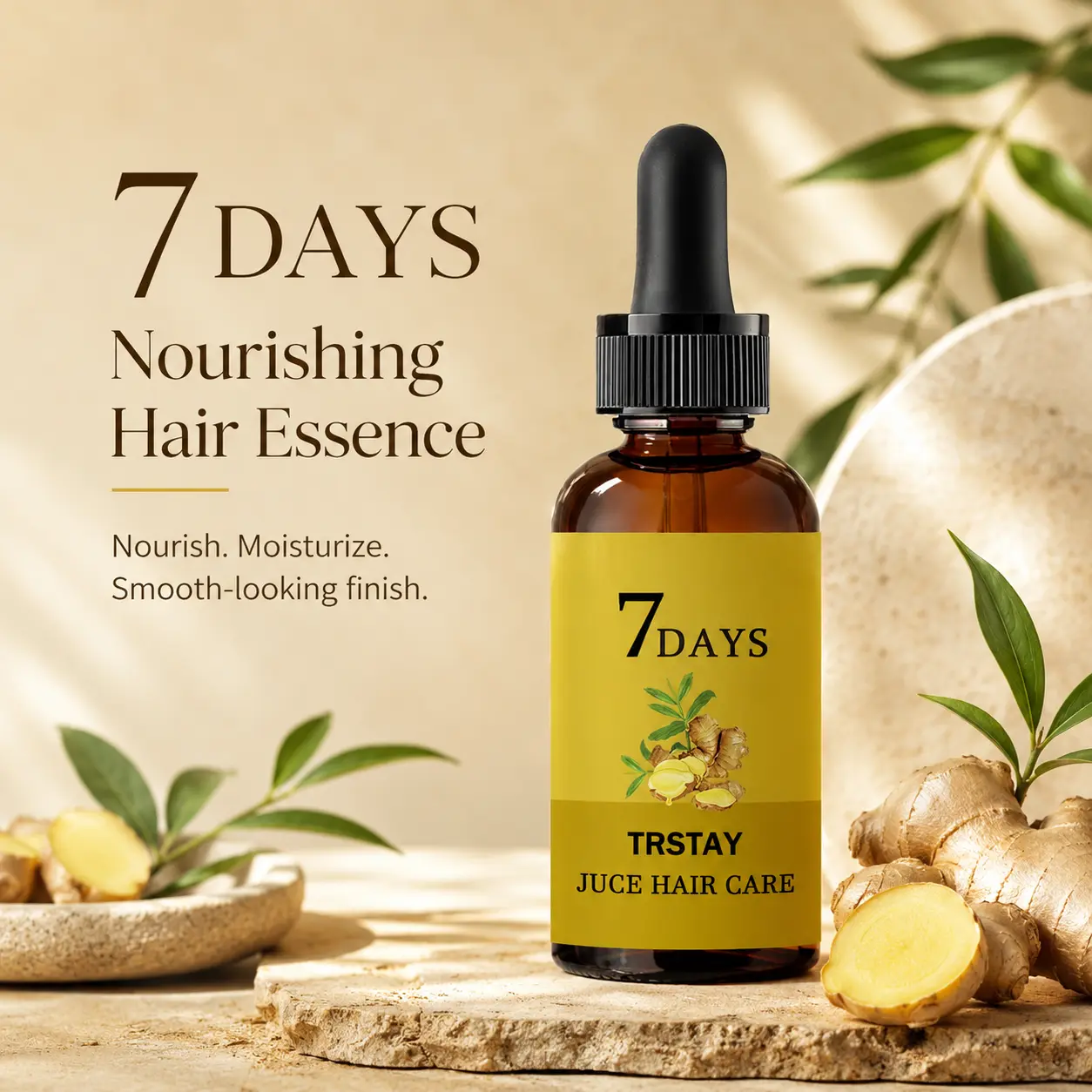Hyaluronic Acid Argan Liquid Haircare Serum - Daily Vitamin C Nourishing Repairing Smoothing Moisturizer for Dry Damaged Ends, Anti-Frizz, Lightweight, High-Shine, Youth Boost, Hair Glow, Shiny Hair, Frizz Control, Argan Oil, Natural Beauty