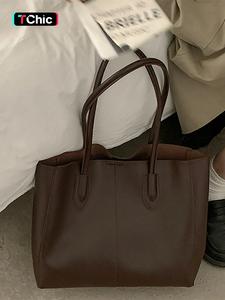 women's fashionable solid color soft pu leather tote bag, work bag, fall large capacity shoulder tote bag for daily, school & commuting used as gift, purses for women,  tote bag for women