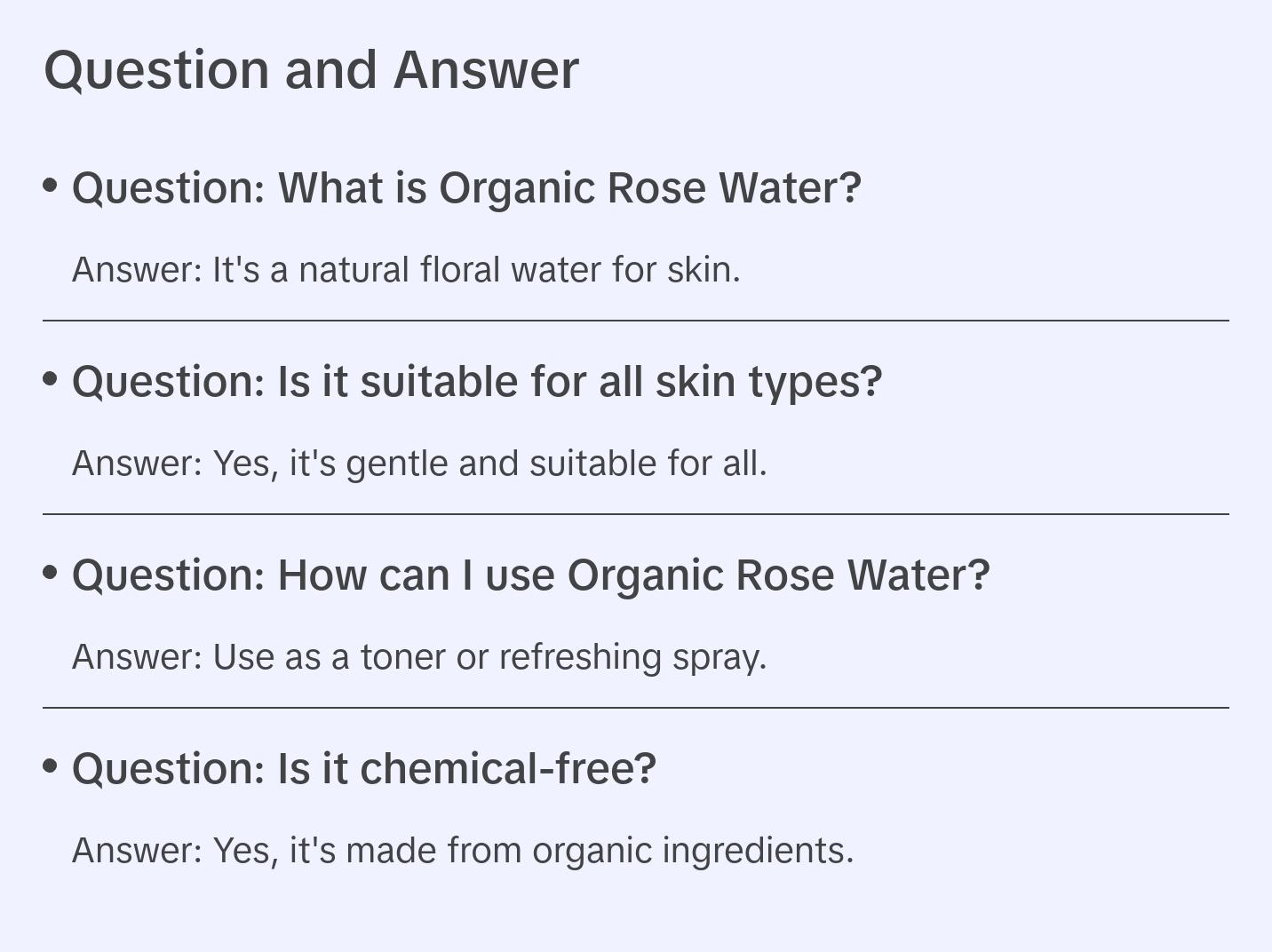 Organic Rose Water