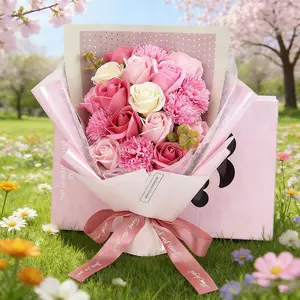 18pcs Carnation Rose Bouquet Gift Box, Mother's Day Teacher Appreciation Graduation Valentine Birthday Anniversary Gifts for Girlfriend Wife Classmate Mom