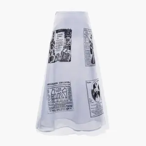 Carlos Kremmer Ladies White Printed Skirt Casual Womenswear Bottom Evening Piece Day Dream