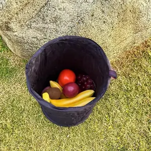 Foldable Compressible Outdoor Leave-No-Trace Camping Trash Can with Pop-Up Design, Lightweight & Portable Storage Bucket – Durable and Compact, Ideal for RV Trips, Mountain Camping, Garden Picnics, Hiking, and Outdoor Adventures – Easy to Store and Carry