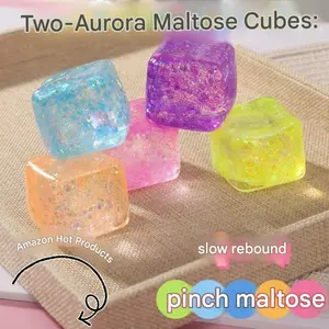 Square Squishy Stress Relief Cube| Soft Fidget Sensory Toy for Anxiety Relief| Squeeze & Shape Deformation Stress Ball| Fun Desk Toy for Kids & Adults