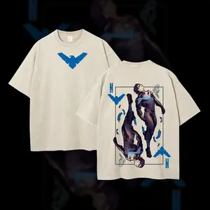 Nightwing Print Cotton T-shirt, Vintage Graphic Tee, Fashion Cotton, Full Colors, Full Sizes, For Men, For Women