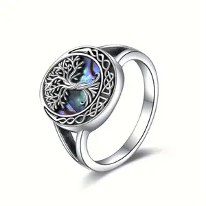 Tree of Life Ring Sterling Silvery Celtic Knot Tree of Life Ring Family Tree Jewelry Gift for Women
