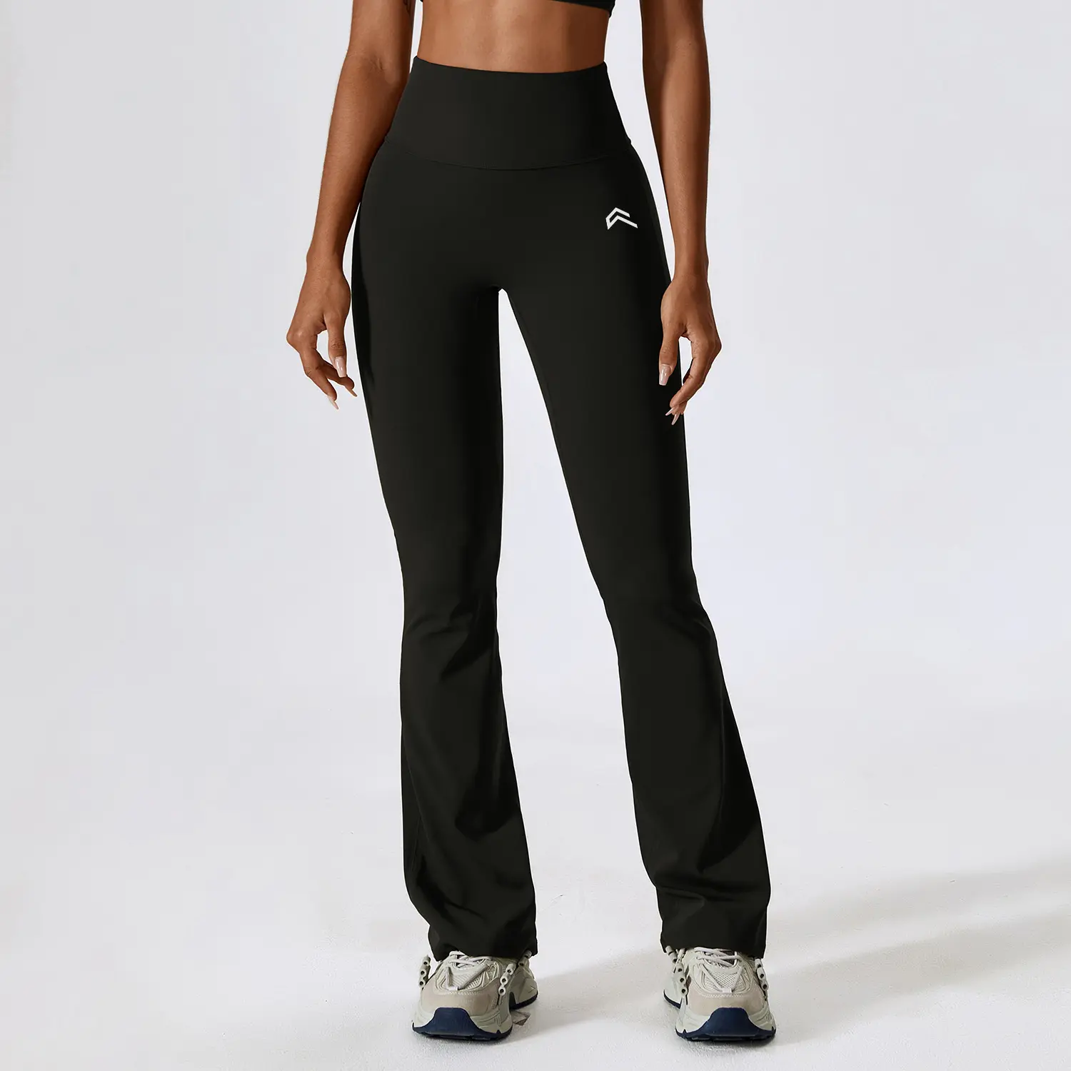 Oneractive Women's High Waist Yoga Flare Pants High Elasticity Quick Dry Wide Leg Trousers Moisture Wicking Tummy Control Sports Leggings for Yoga Fitness Gym Running