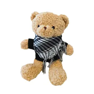 Habibi Bear Wearing Keffiyeh Scarf - 2 in 1 Removable Kufiyah