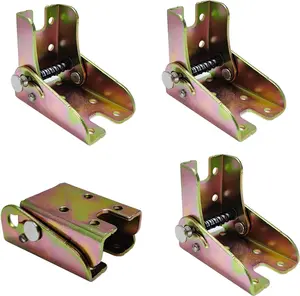 Folding Table Leg Bracket,90 Degree Self-Locking Folding Hinge,Folding Table Hinge,Supporting Sofa Folding Foot, Invisible Foot, Furniture Accessory Connector (4 Pcs)