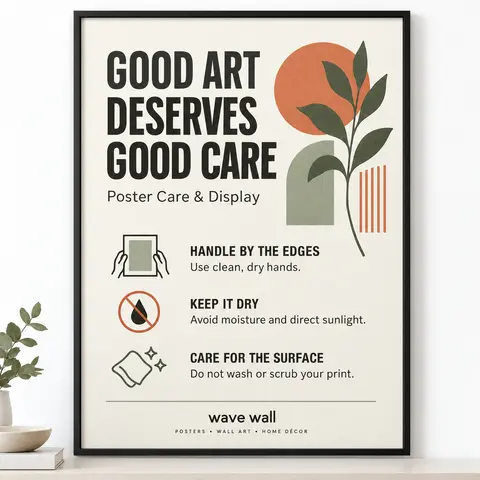 Care & Assistance for Your Wall Art Posters  Terracotta Typography Print, Aesthetic Home Décor for Bedroom Living Room Office