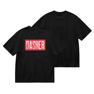 Doordash Dasher Driver Logo Printed T-Shirt, 180Gsm Heavyweight Pre-Shrunk Cotton Tee S-3XL for Delivery Workers Daily Wear