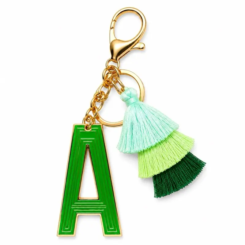 Monogram Metal Initial Keychain