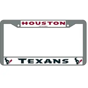 Houston Texans License Plate Frame Chrome