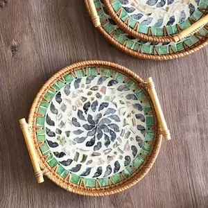 Bamboo Woven Bread Basket Snack Creative Basket