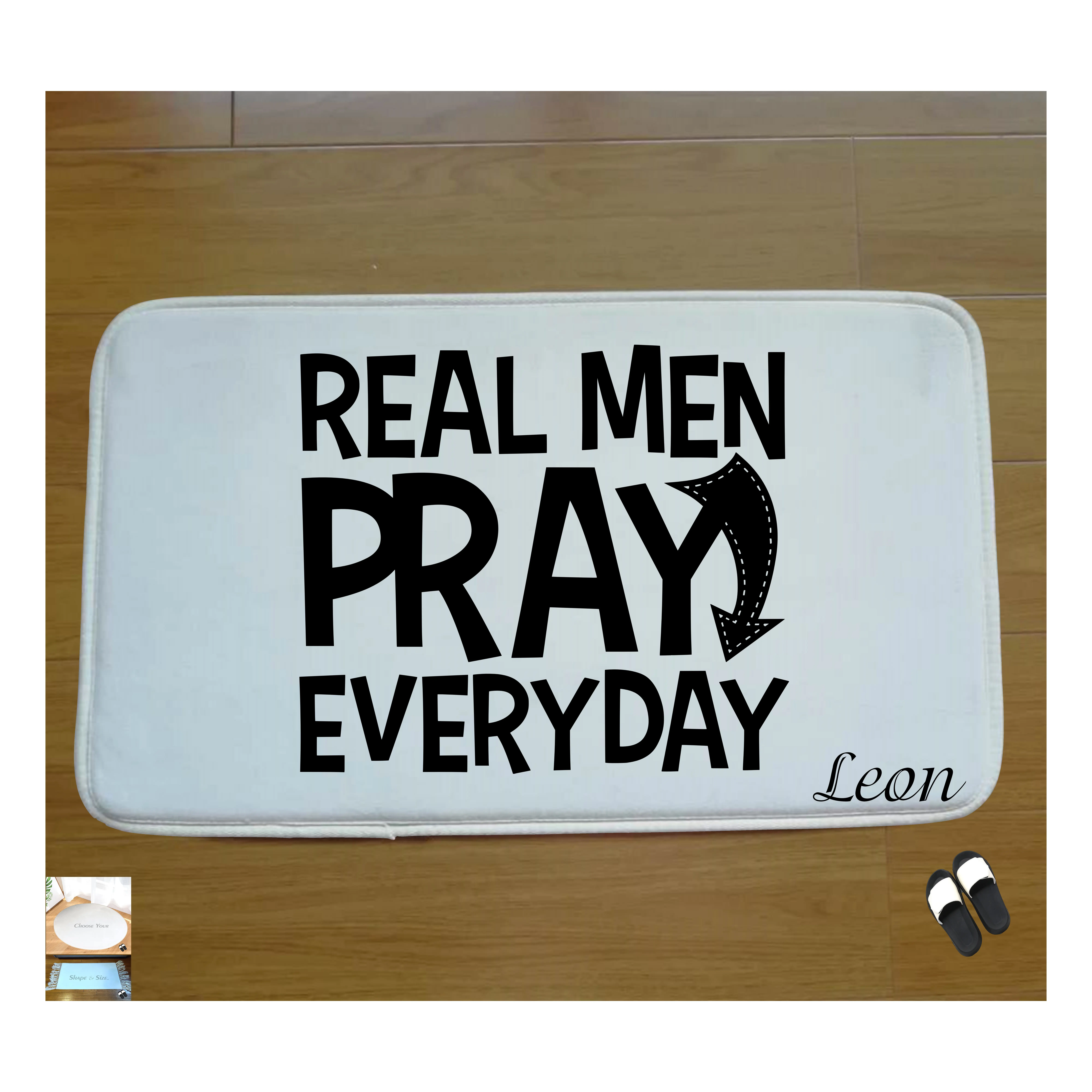 Customized Prayer Mat with Bible Verse & Your Name, Anti-Skid Base, Bedside Comfort Gift for Daily Devotion, Ideal for Family and Friends