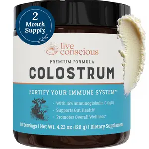 Live Conscious Colostrum - Grass Fed Bovine Colostrum Powder - Lactoferrin for Iron Absorption & Immune Support Live Conscious Colostrum - Grass Fed Bovine Colostrum Powder - Lactoferrin for Iron Absorption & Immune Support