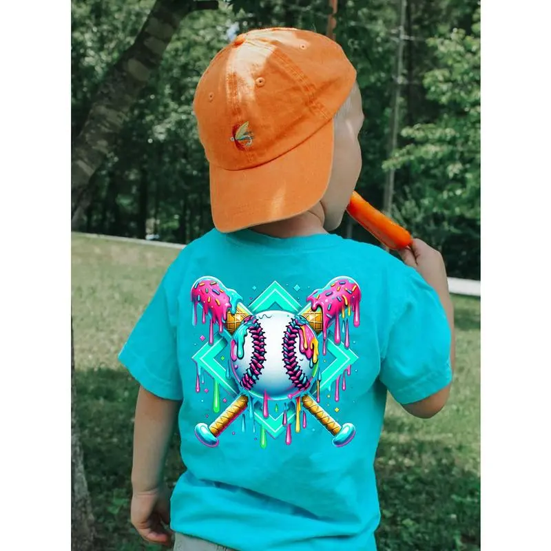 Baseball Drip youth and adult shirt, Game Day Gear, toddler boy clothing, toddler boy stuff, ice cream baseball gear, family shirt