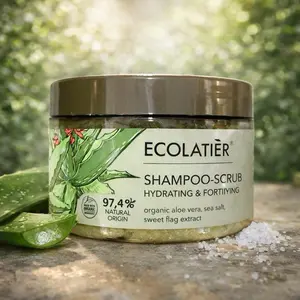 Ecolatier Shampoo Scrub Hydrating & Fortifying for Deep Cleansing and Nourishing Hair Care