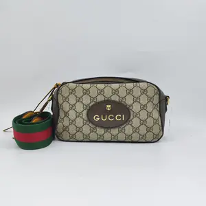 Pre-owned GUCCI h9 GG Supreme Tiger Head Camera Bag (Neo Vintage Series) 61767