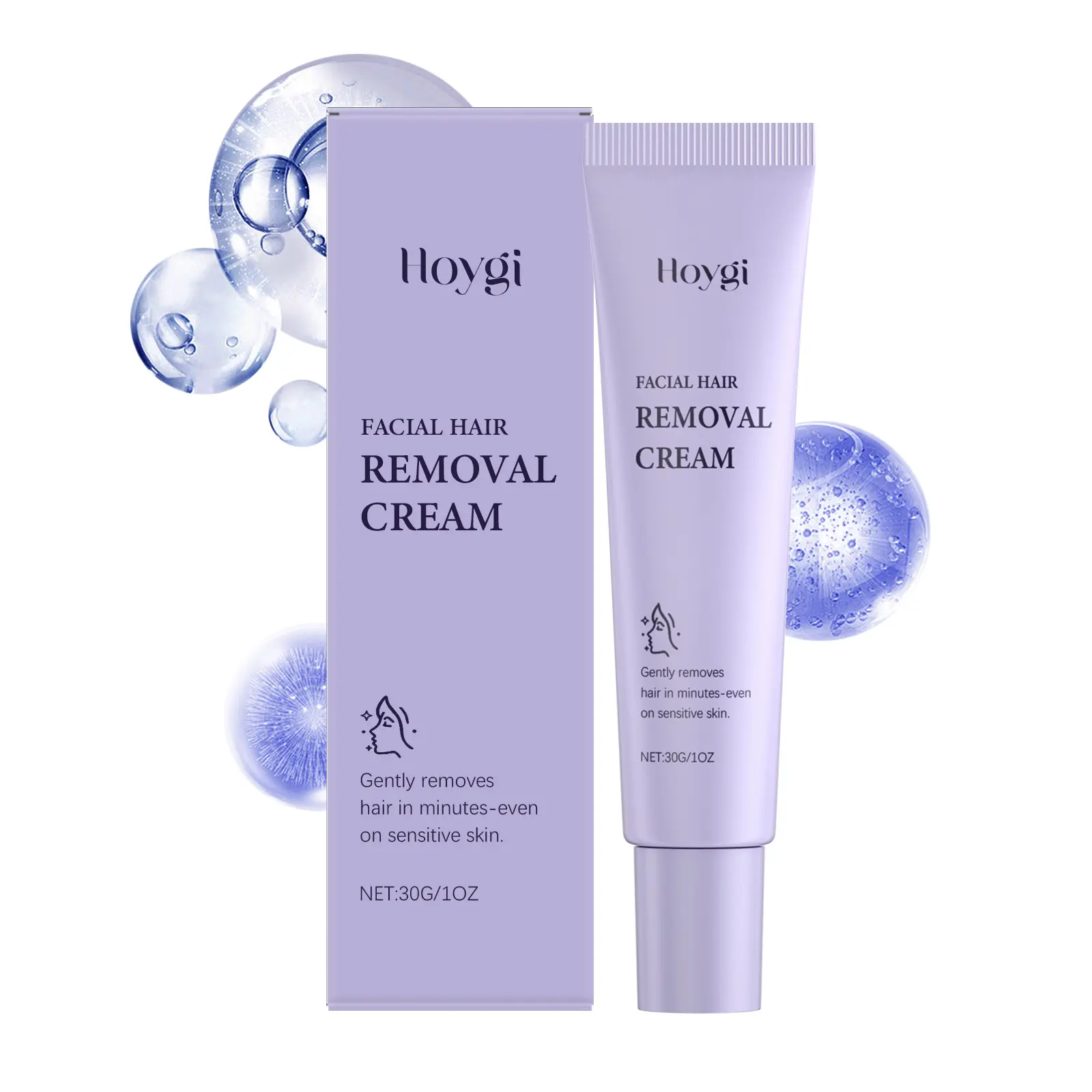 Hoygi Mild Facial Depilatory Cream, Moisturizing Daily Care for Soft Smooth Skin