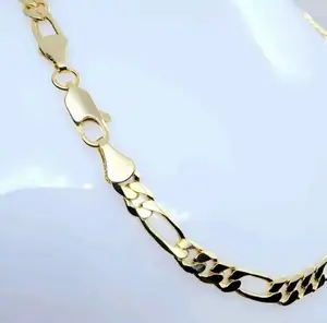 Exclusive Golden Figaro Chain-24'' Length and 5mm/7mm Wide-Elegance Style in Every Detail