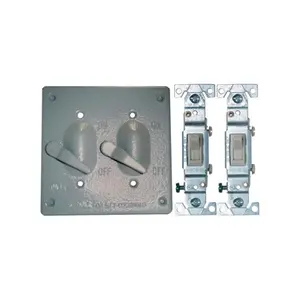 Sigma Electric 14219 Toggle Cover with 3 Way Switch Gray - 4.57 x 2.83 in.
