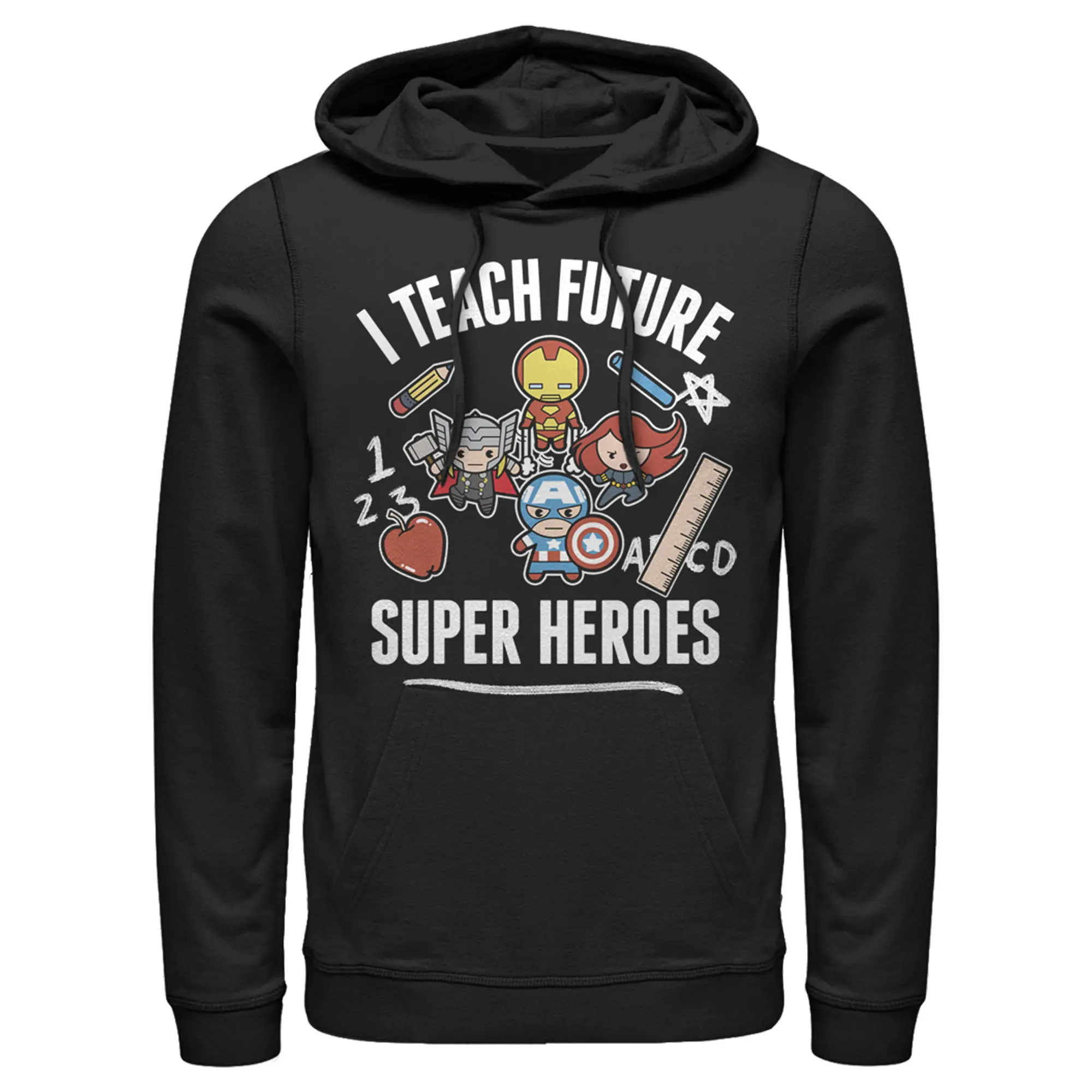 Men's Marvel Avengers Classic I Teach Super Heroes Pull Over Hoodie