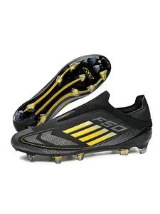 Professional Men's Football Shoes Ag Long Nails, Comfortable Breathable Anti-Slip Outdoor Sports Lawn Competition Training Shoes Football Field Boots