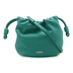 Pre-owned Loewe Calfskin Shoulder Bags Flamenco Purse Mini Jade Collection Leather 2way Bag