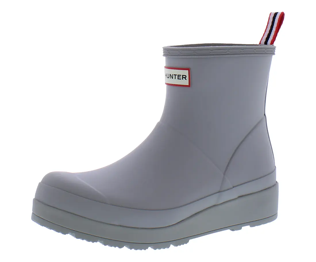 HUNTER Women's Play Short Waterproof Platform Rain Boots, Comfortable Pull-On Ankle Style Casual Footwear