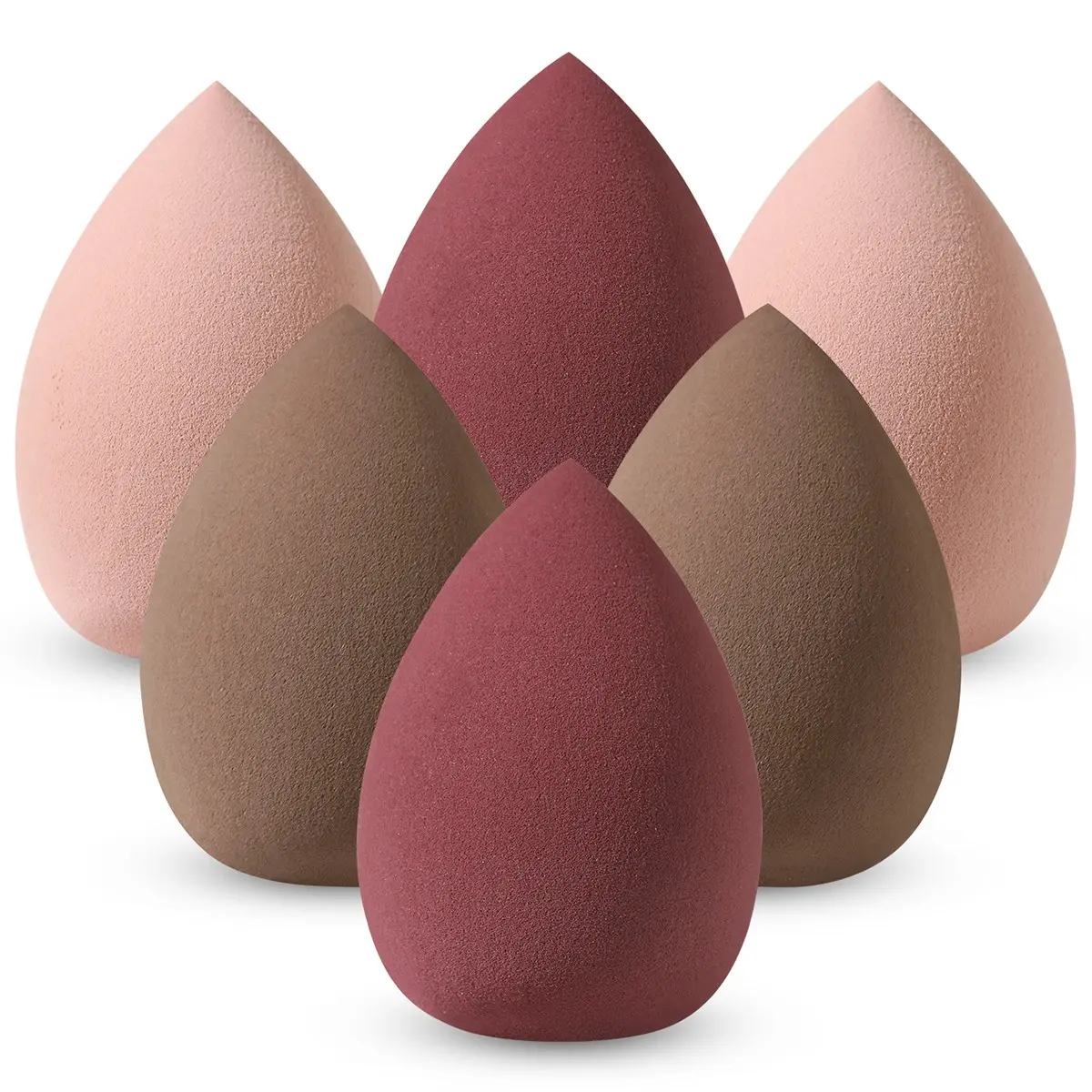 6pcs Non-Absorbent Makeup Tool Set, Soft Mixed Makeup Sponges, Makeup Sponges For Foundation, Face Sponges for Makeup, Dry Wet Use, Perfect Base Makeup, Ideal for Flawless Application, Beauty Sponges, Beauty Blenders, Blender Sponge