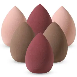 6pcs Non-Absorbent Makeup Tool Set, Soft Mixed Makeup Sponges, Dry Wet Use, Perfect Base Makeup, Ideal for Flawless Application, Beauty Sponges, Blender Sponge