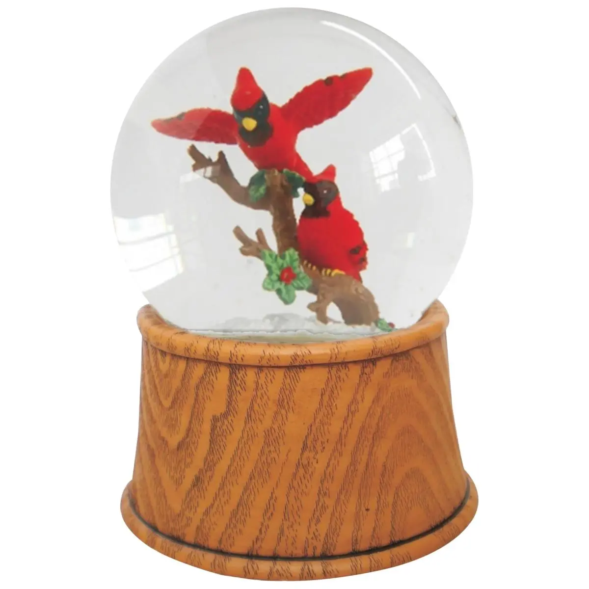 212 MAIN Northlight 5.5 in. Glass and Wooden Christmas Globe, Pair of Cardinals on Branch, Festive Home Decor, Holiday Gift