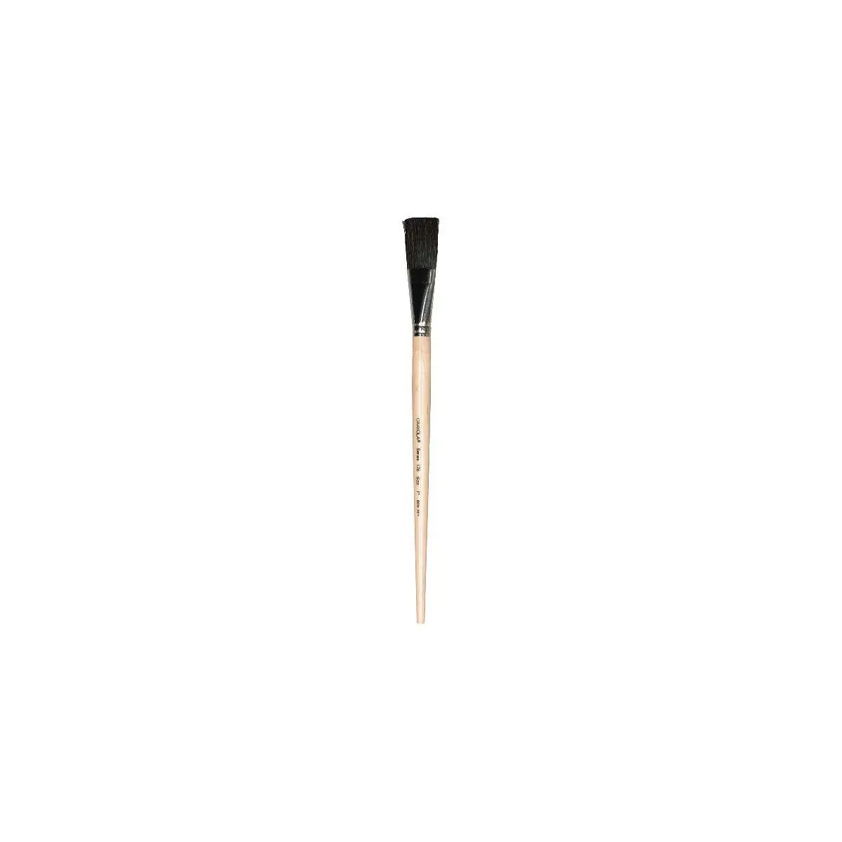 Crayola Low-Toxic Bristle Brushes - 4-Pack 1 in. Flat Durable Wood Handle Easel Brushes, Black, CYO050178016, for Tempera Paint Painting with Long Lasting Performance