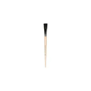 Crayola Low-Toxic Bristle Brushes, CYO050178016 1 in. Width Flat Bristle Easel Brush, Black - Pack of 4