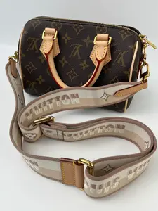 Pre-owned Louis Vuitton vcoated canvas Top handle bags Speedy 20 biege shoulder strap