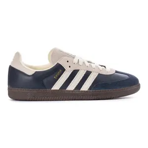 Adidas Samba OG Aurora Ink Cream White Navy Mens Sneaker JI3217 Authentic Original Stripes Comfortable Fashion Walking Everyday Wear Athletic Sports Trainer