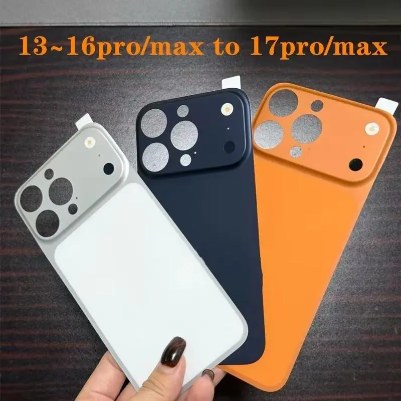 For iPhone 16 15 14 13 Pro Max Convert To iPhone 17 Pro Max Soft Back Sticker Rear Screen Protector Film Lens Protector Cover